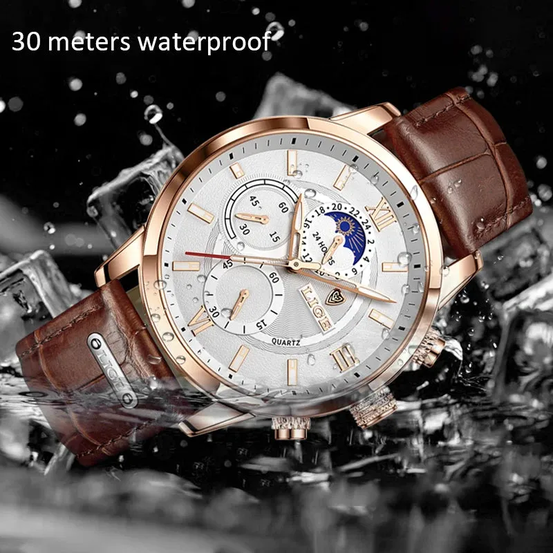 LIGE Luxury Wristwatch