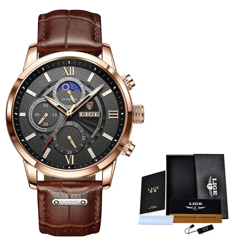LIGE Luxury Wristwatch