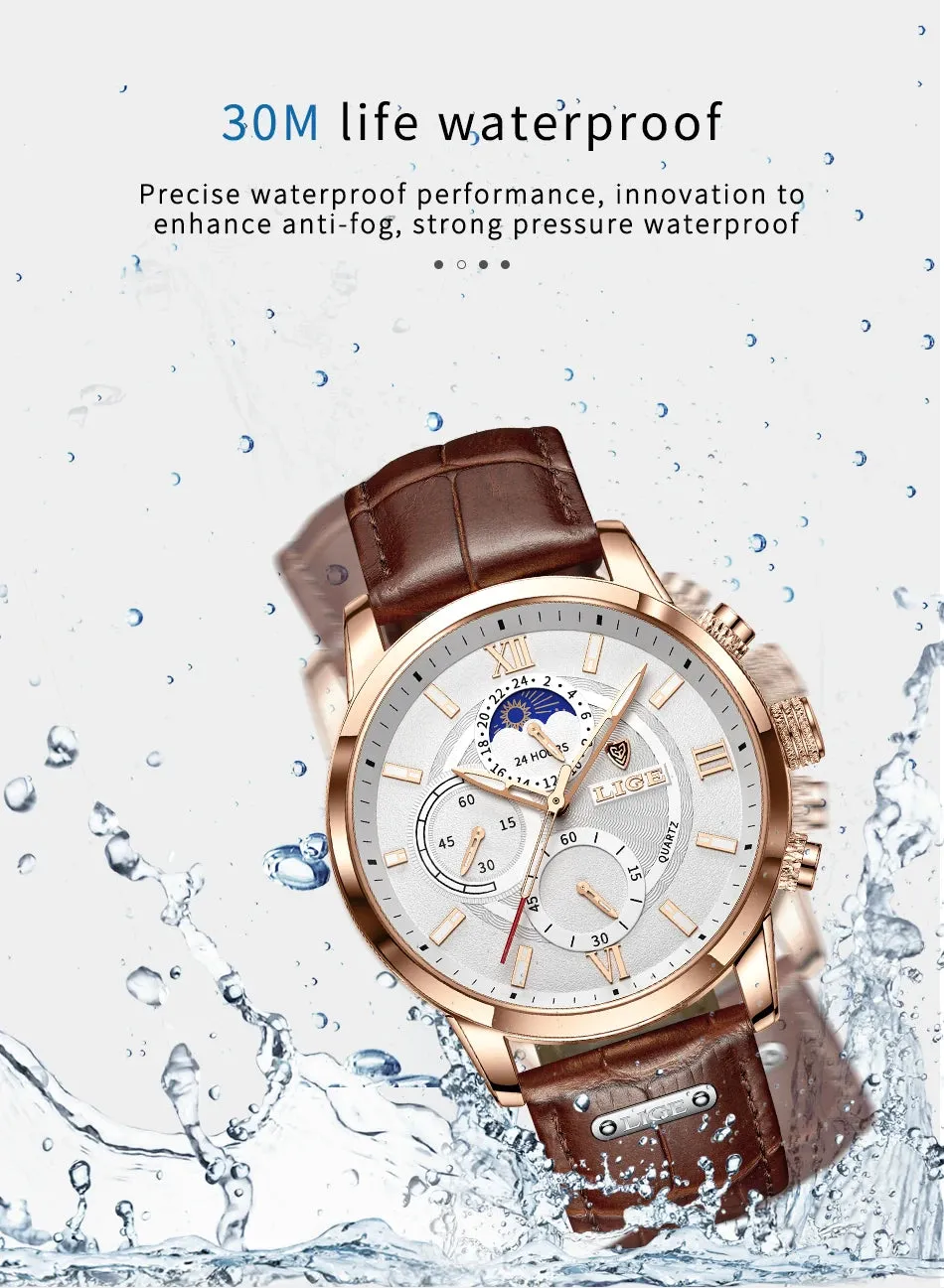 LIGE Luxury Wristwatch