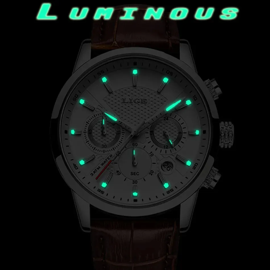 LIGE Luxury Wristwatch