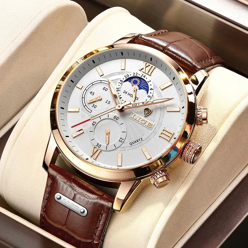 LIGE Luxury Wristwatch