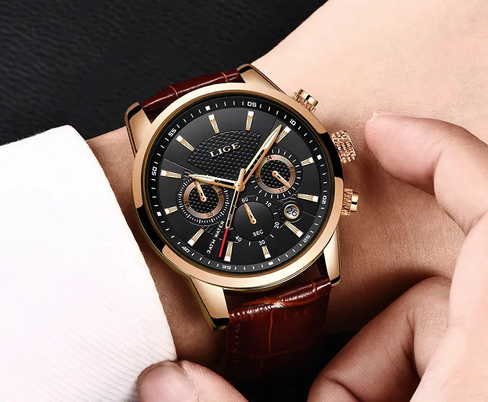 LIGE Luxury Wristwatch