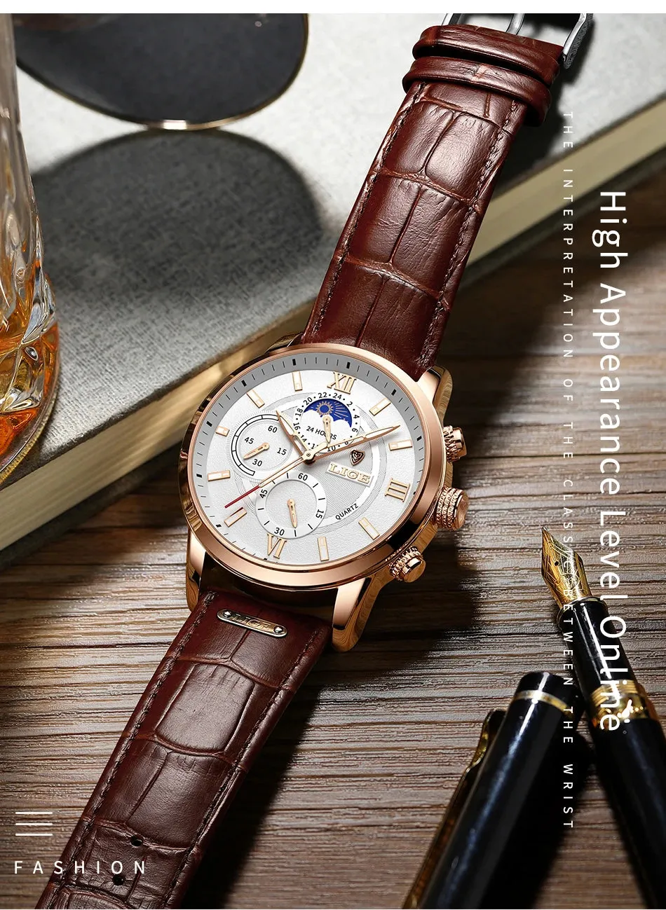LIGE Luxury Wristwatch