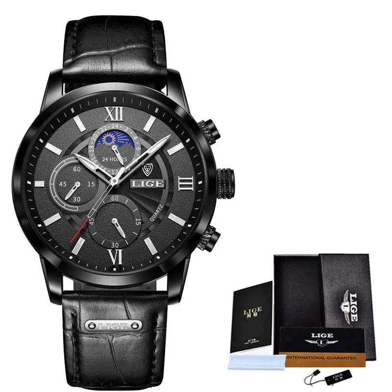LIGE Luxury Wristwatch