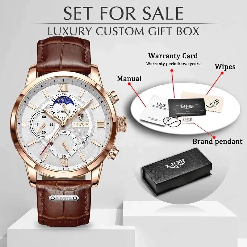 LIGE Luxury Wristwatch