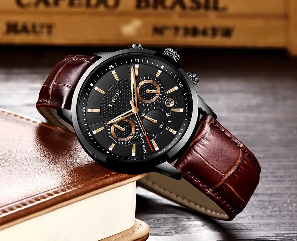 LIGE Luxury Wristwatch