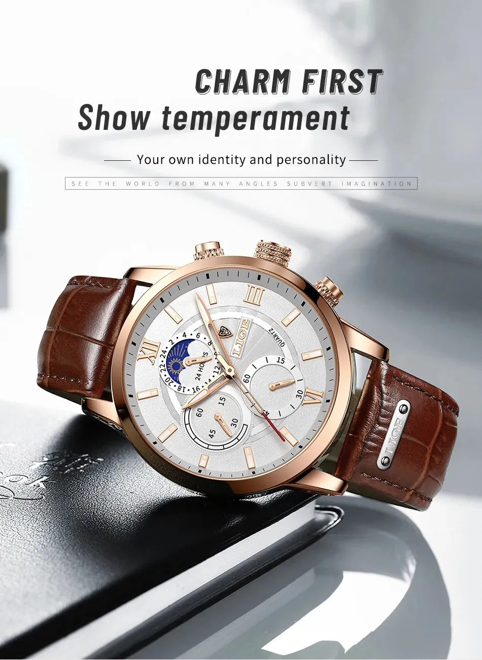 LIGE Luxury Wristwatch