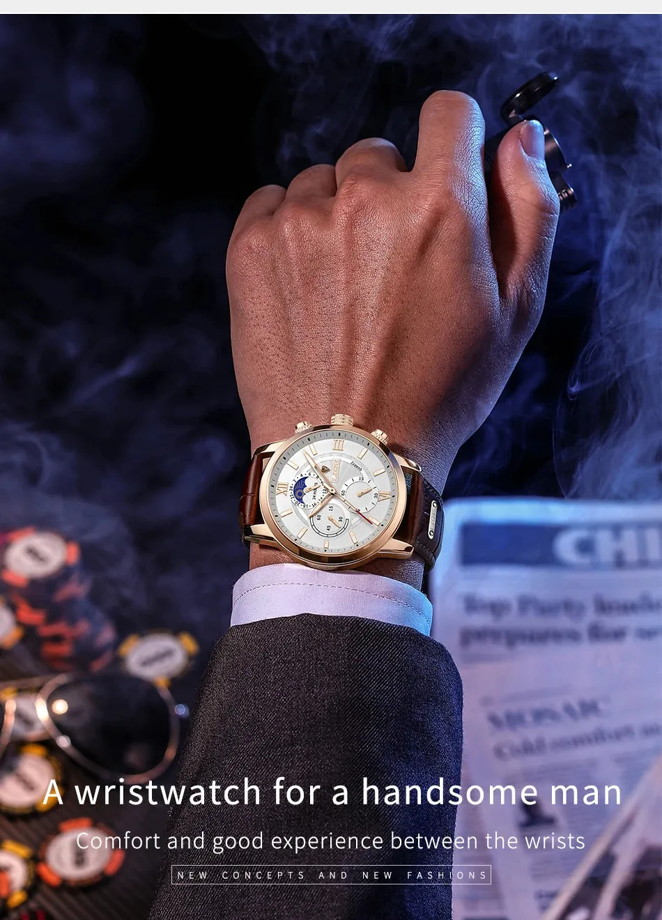 LIGE Luxury Wristwatch