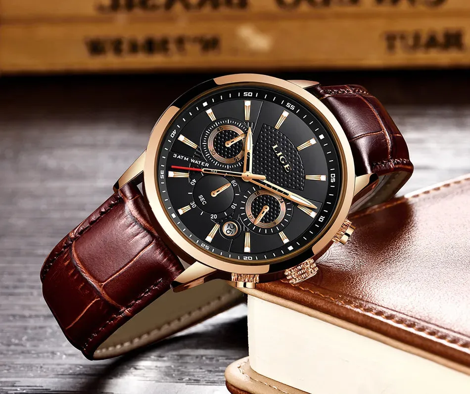 LIGE Luxury Wristwatch