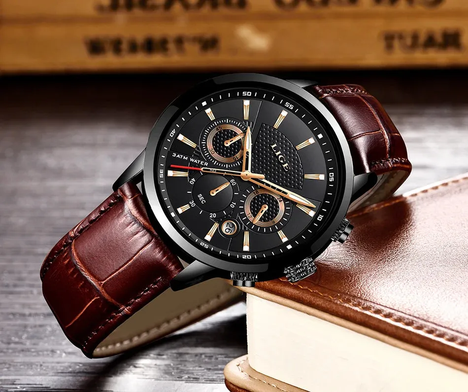 LIGE Luxury Wristwatch