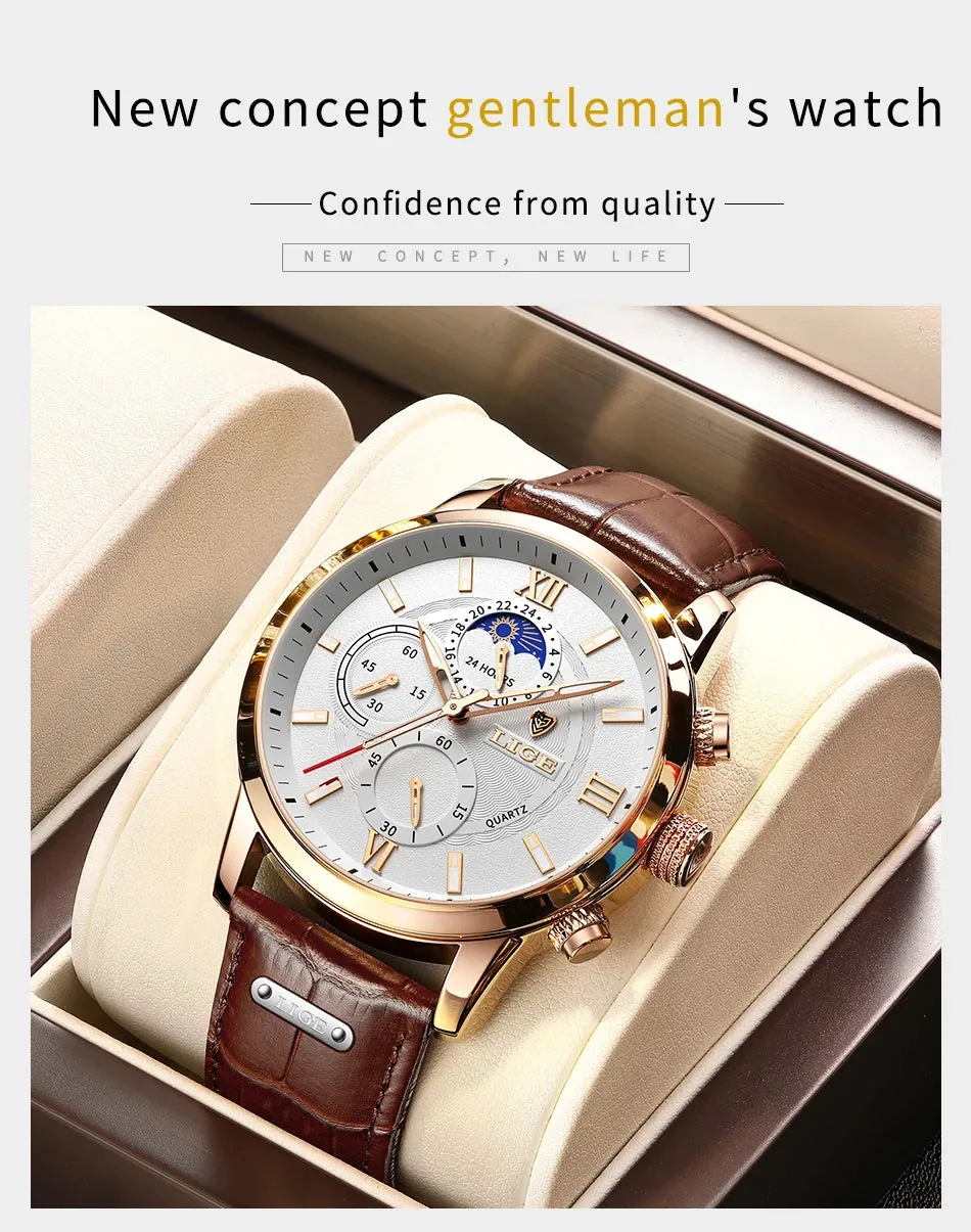LIGE Luxury Wristwatch