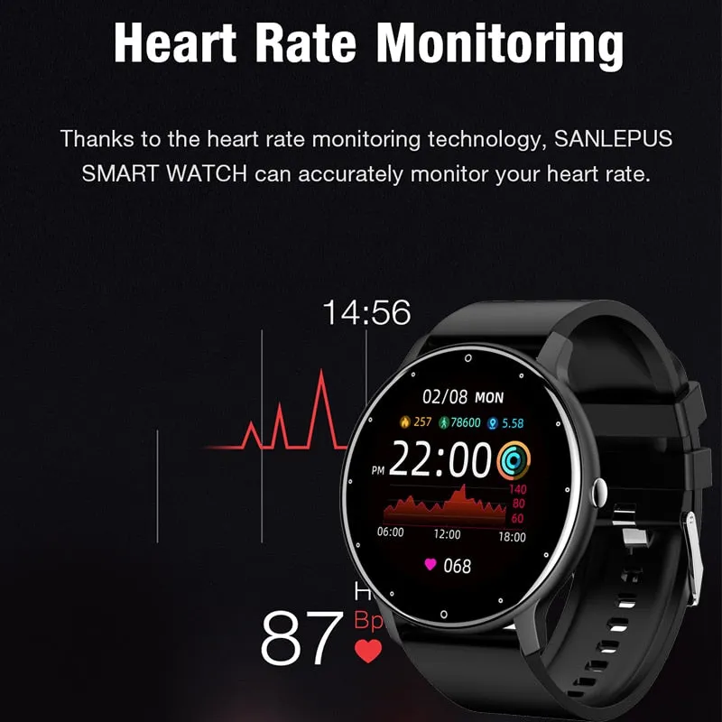 LIGE Men's Smartwatch For Android iOS smartwatch   box