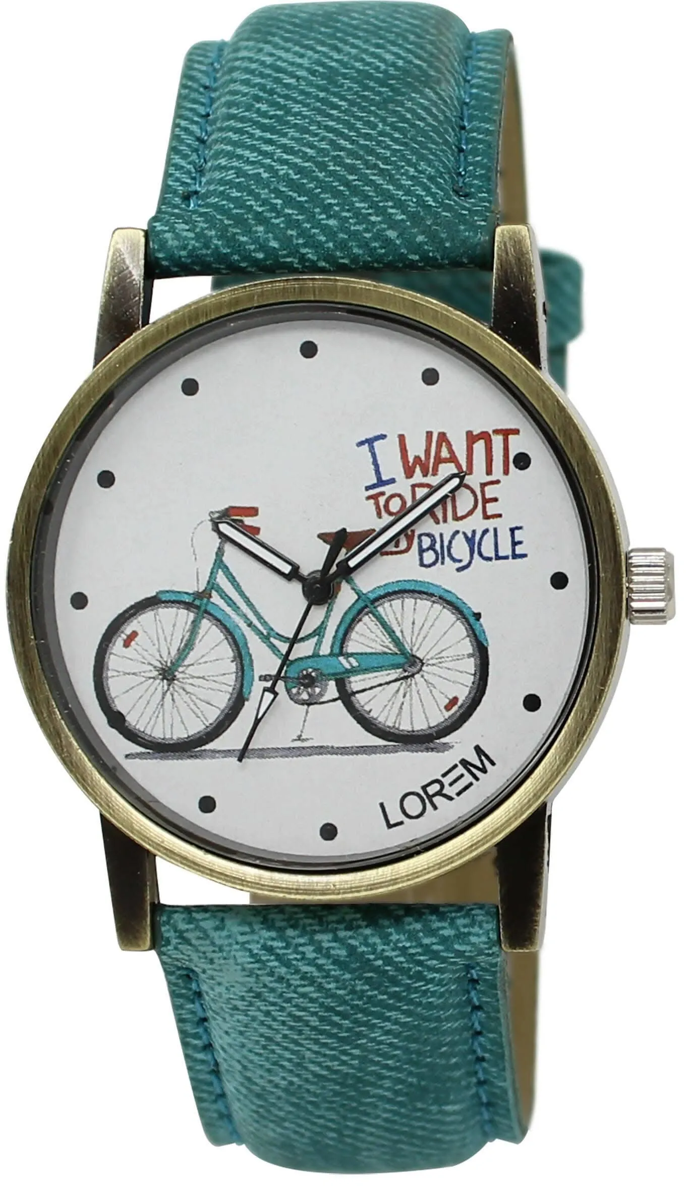LOREM White Bicycle Analog Watch For Women LR229