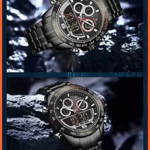 Luxury Gold Watches Mens Military Sport Quartz | Digital Chronograph Wrist Watch Waterproof Watches