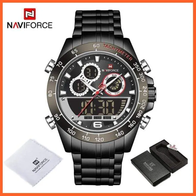 Luxury Gold Watches Mens Military Sport Quartz | Digital Chronograph Wrist Watch Waterproof Watches