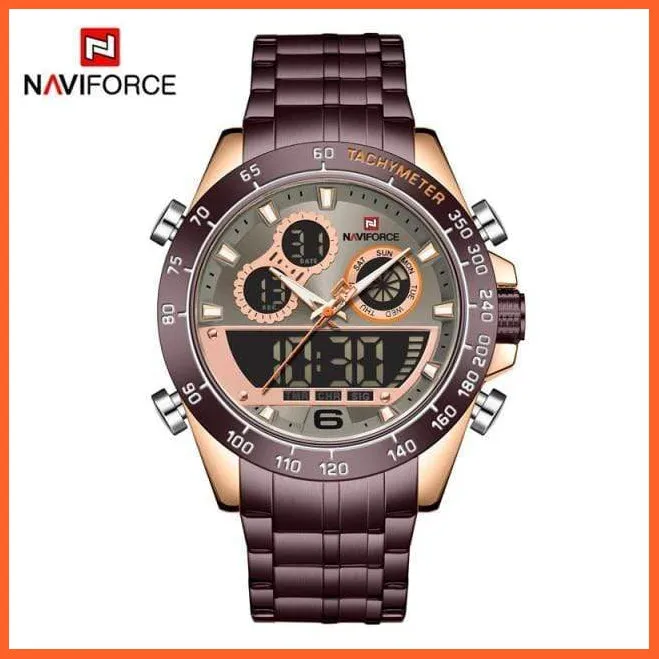 Luxury Gold Watches Mens Military Sport Quartz | Digital Chronograph Wrist Watch Waterproof Watches