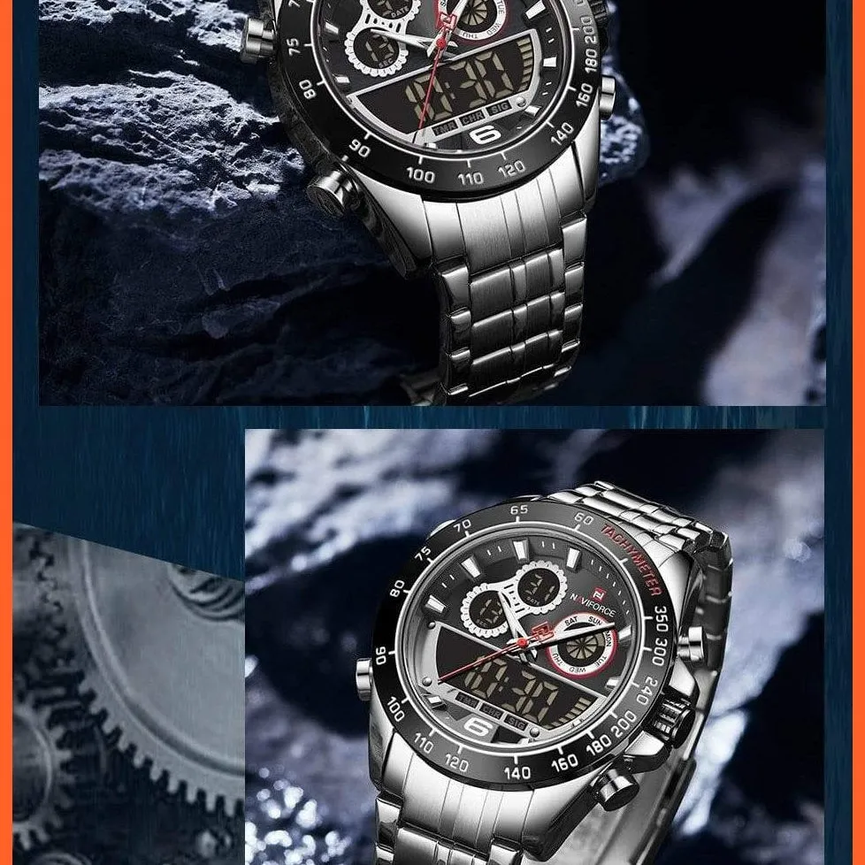 Luxury Gold Watches Mens Military Sport Quartz | Digital Chronograph Wrist Watch Waterproof Watches
