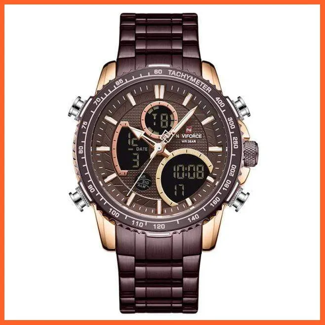Luxury Gold Watches Mens Military Sport Quartz | Digital Chronograph Wrist Watch Waterproof Watches