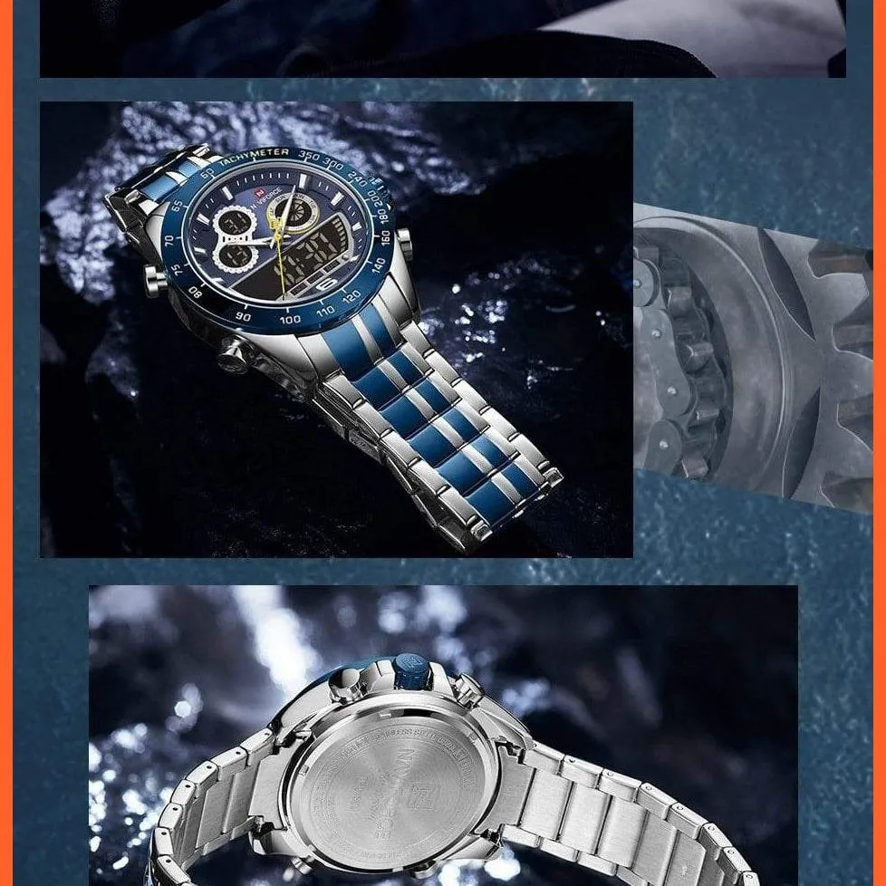 Luxury Gold Watches Mens Military Sport Quartz | Digital Chronograph Wrist Watch Waterproof Watches
