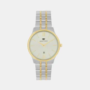 Men Champagne Analog Stainless Steel Watch 1035E-M1208
