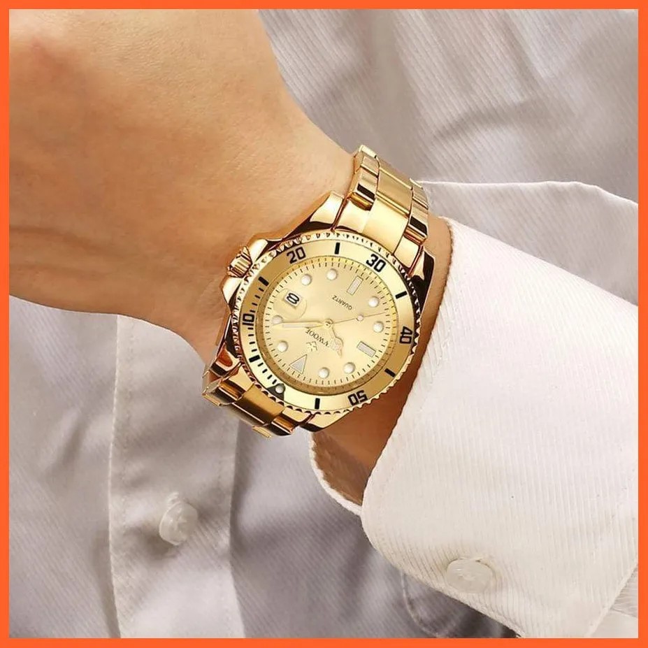 Men Watches Luxury Steel Waterproof Automatic Mens Quartz Diving Sports Wristwatches