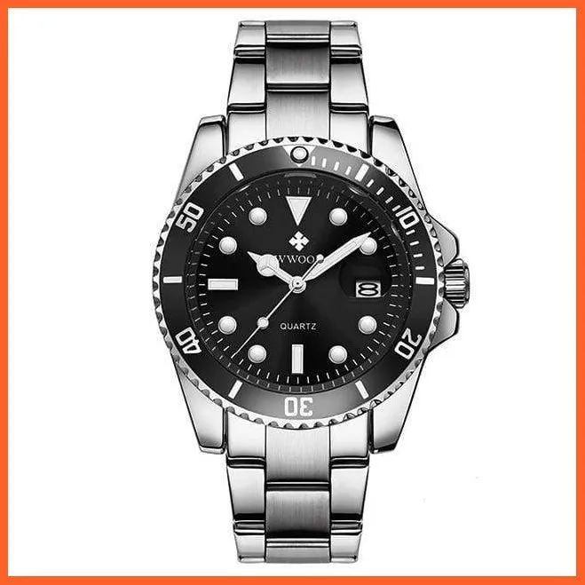 Men Watches Luxury Steel Waterproof Automatic Mens Quartz Diving Sports Wristwatches