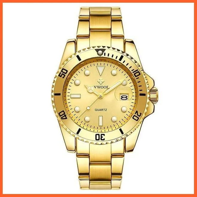 Men Watches Luxury Steel Waterproof Automatic Mens Quartz Diving Sports Wristwatches