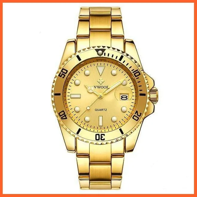 Men Watches Luxury Steel Waterproof Automatic Mens Quartz Diving Sports Wristwatches