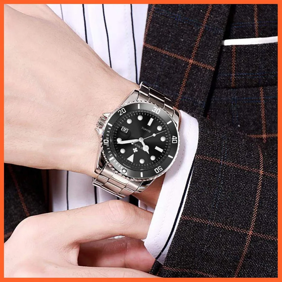 Men Watches Luxury Steel Waterproof Automatic Mens Quartz Diving Sports Wristwatches