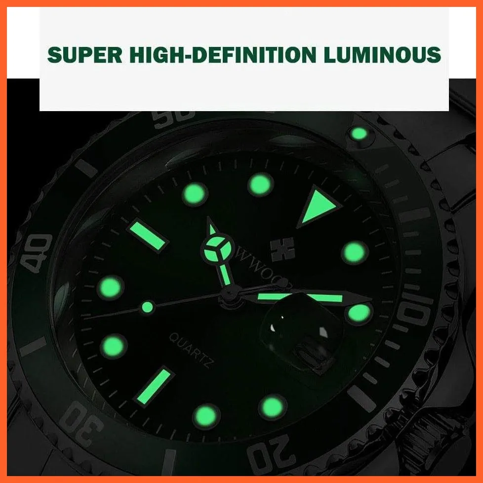 Men Watches Luxury Steel Waterproof Automatic Mens Quartz Diving Sports Wristwatches