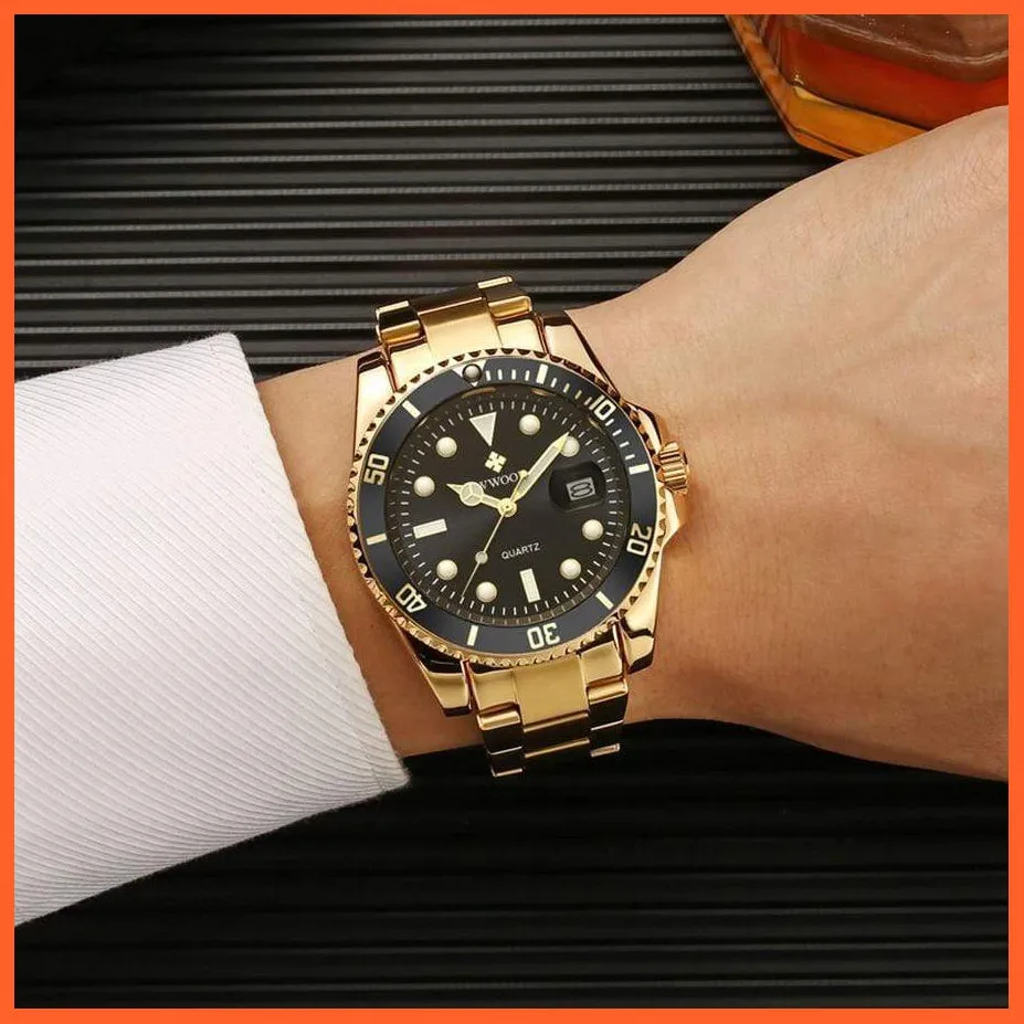 Men Watches Luxury Steel Waterproof Automatic Mens Quartz Diving Sports Wristwatches