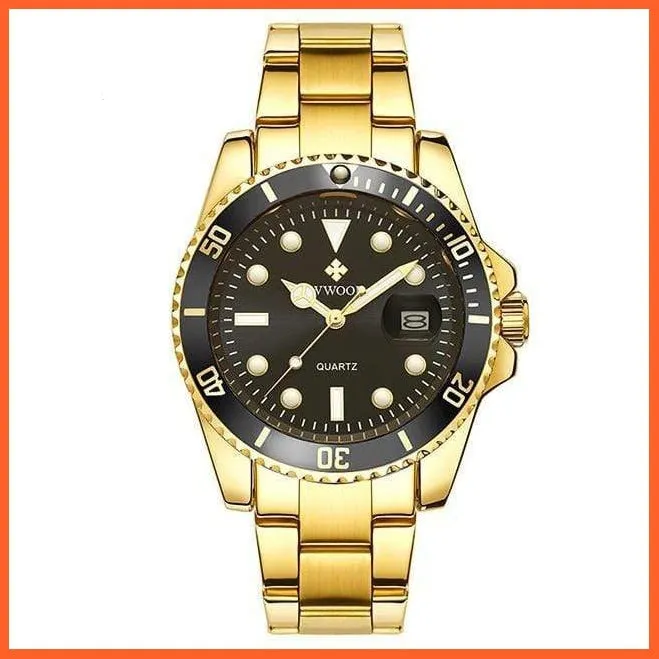 Men Watches Luxury Steel Waterproof Automatic Mens Quartz Diving Sports Wristwatches