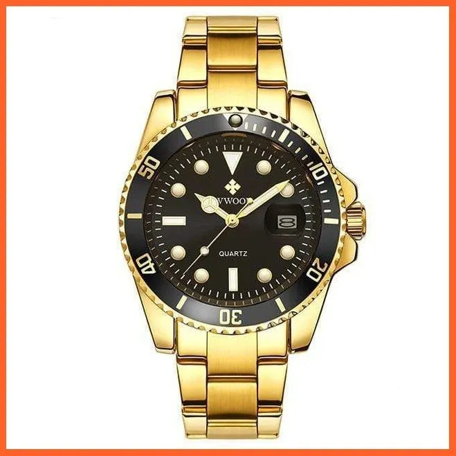 Men Watches Luxury Steel Waterproof Automatic Mens Quartz Diving Sports Wristwatches