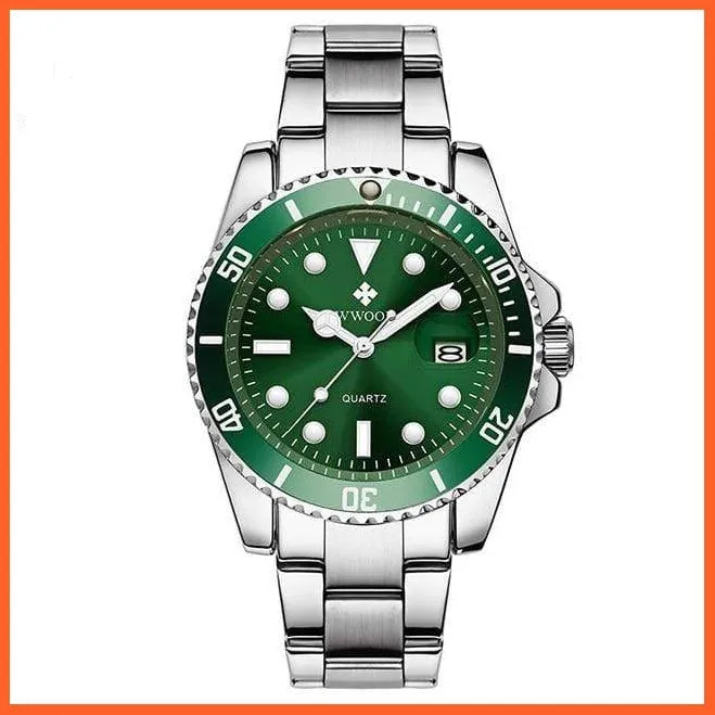 Men Watches Luxury Steel Waterproof Automatic Mens Quartz Diving Sports Wristwatches