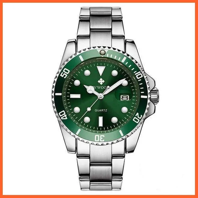 Men Watches Luxury Steel Waterproof Automatic Mens Quartz Diving Sports Wristwatches