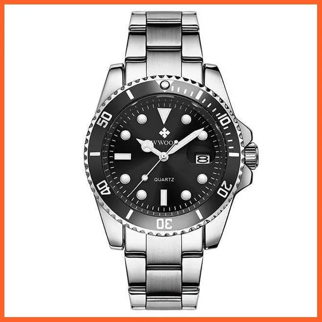 Men Watches Luxury Steel Waterproof Automatic Mens Quartz Diving Sports Wristwatches