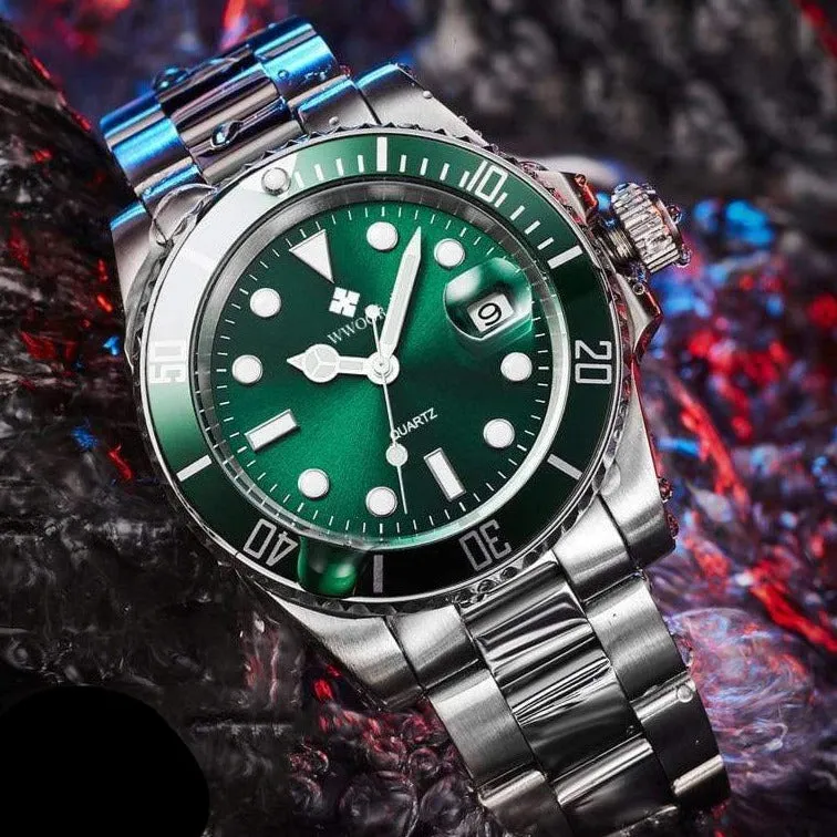 Men Watches Luxury Steel Waterproof Automatic Mens Quartz Diving Sports Wristwatches