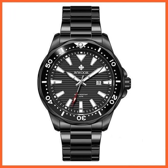 Men Watches Luxury Steel Waterproof Automatic Mens Quartz Diving Sports Wristwatches
