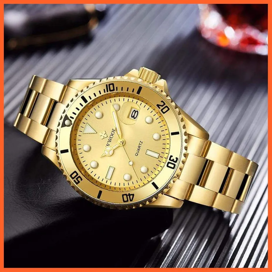 Men Watches Luxury Steel Waterproof Automatic Mens Quartz Diving Sports Wristwatches