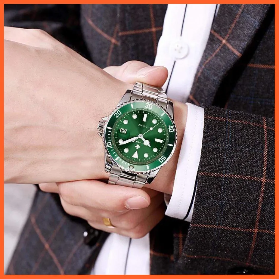 Men Watches Luxury Steel Waterproof Automatic Mens Quartz Diving Sports Wristwatches