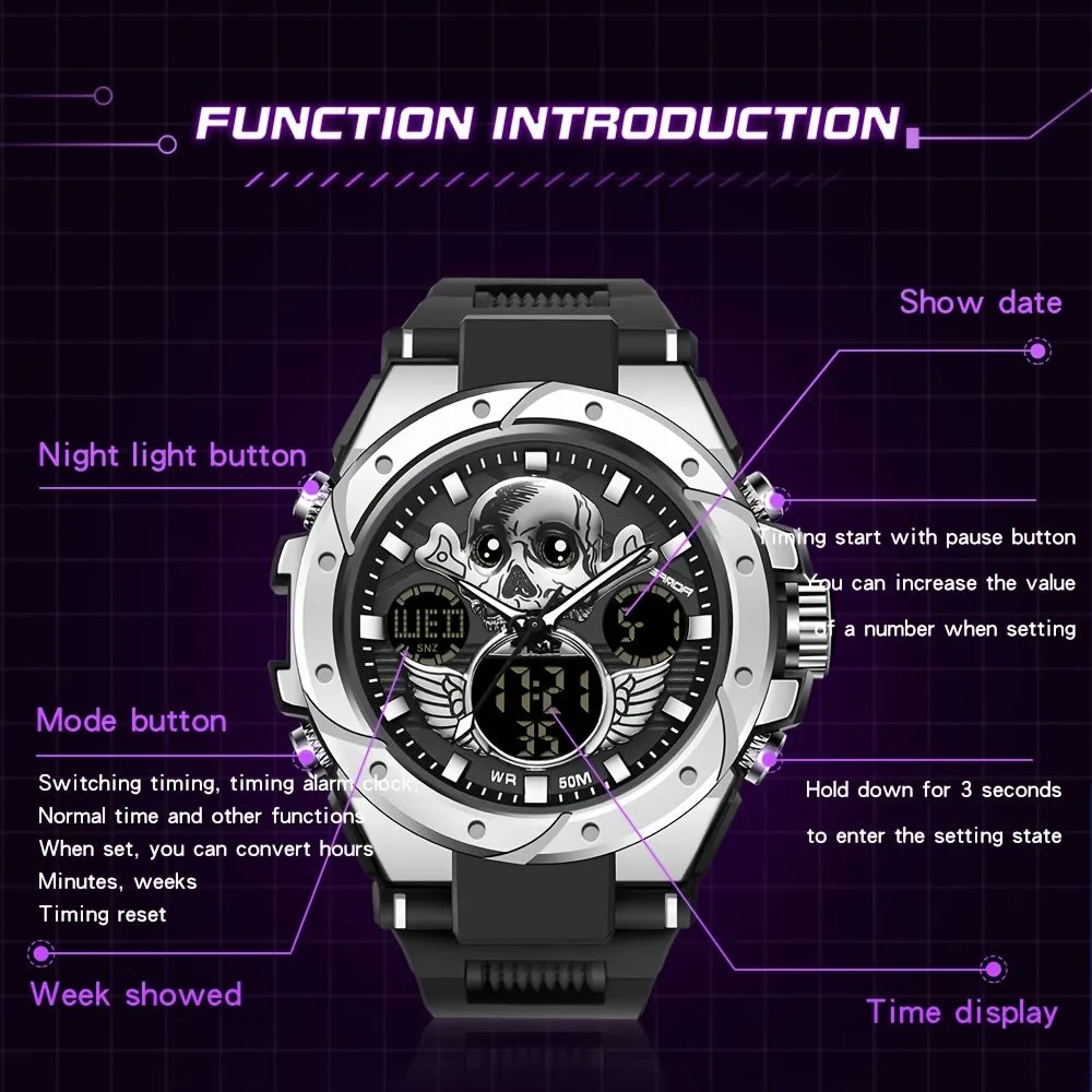 Men's Mechanical Outdoor Sports Watch Men's Watches Multi Function Military Waterproof Alarm Watches