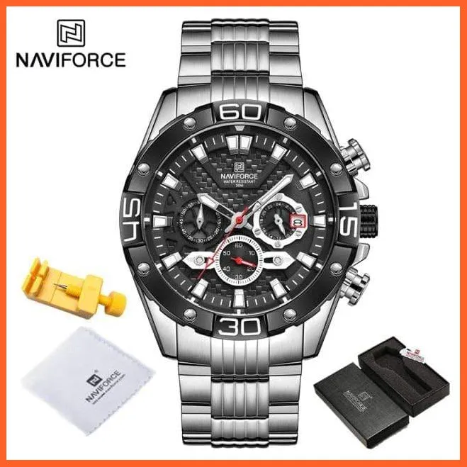 Men'S Watches Luxury Gold Business Classic Quartz | Mens Business Analog Chronograph Sport Waterproof Steel Band Wristwatches