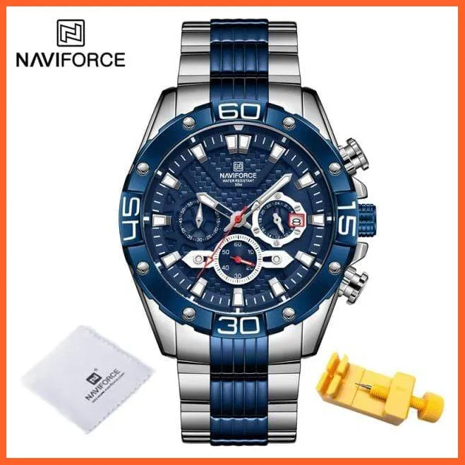 Men'S Watches Luxury Gold Business Classic Quartz | Mens Business Analog Chronograph Sport Waterproof Steel Band Wristwatches