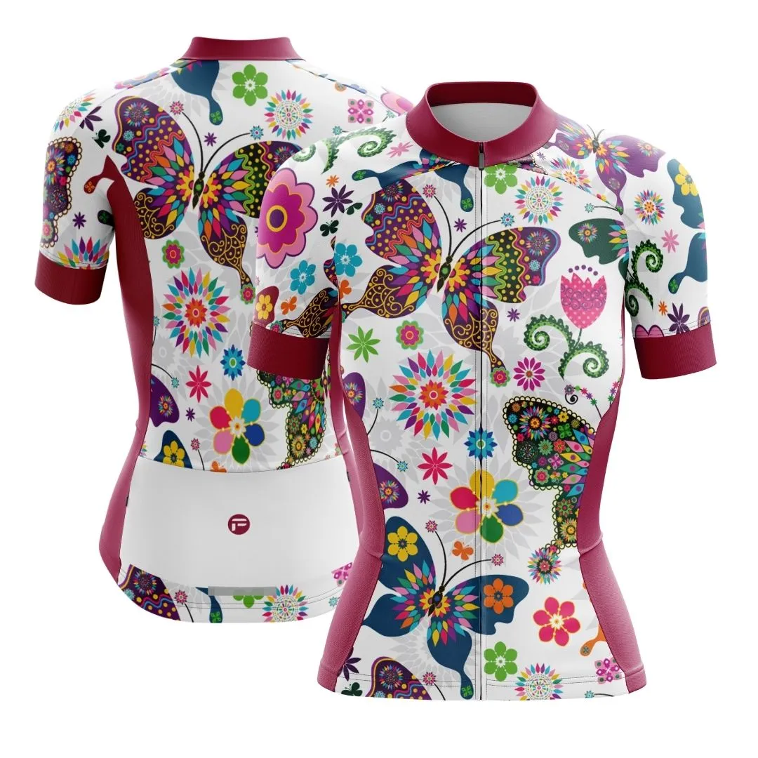 New! Butterfly Flutter | Women's Short Sleeve Cycling Jersey