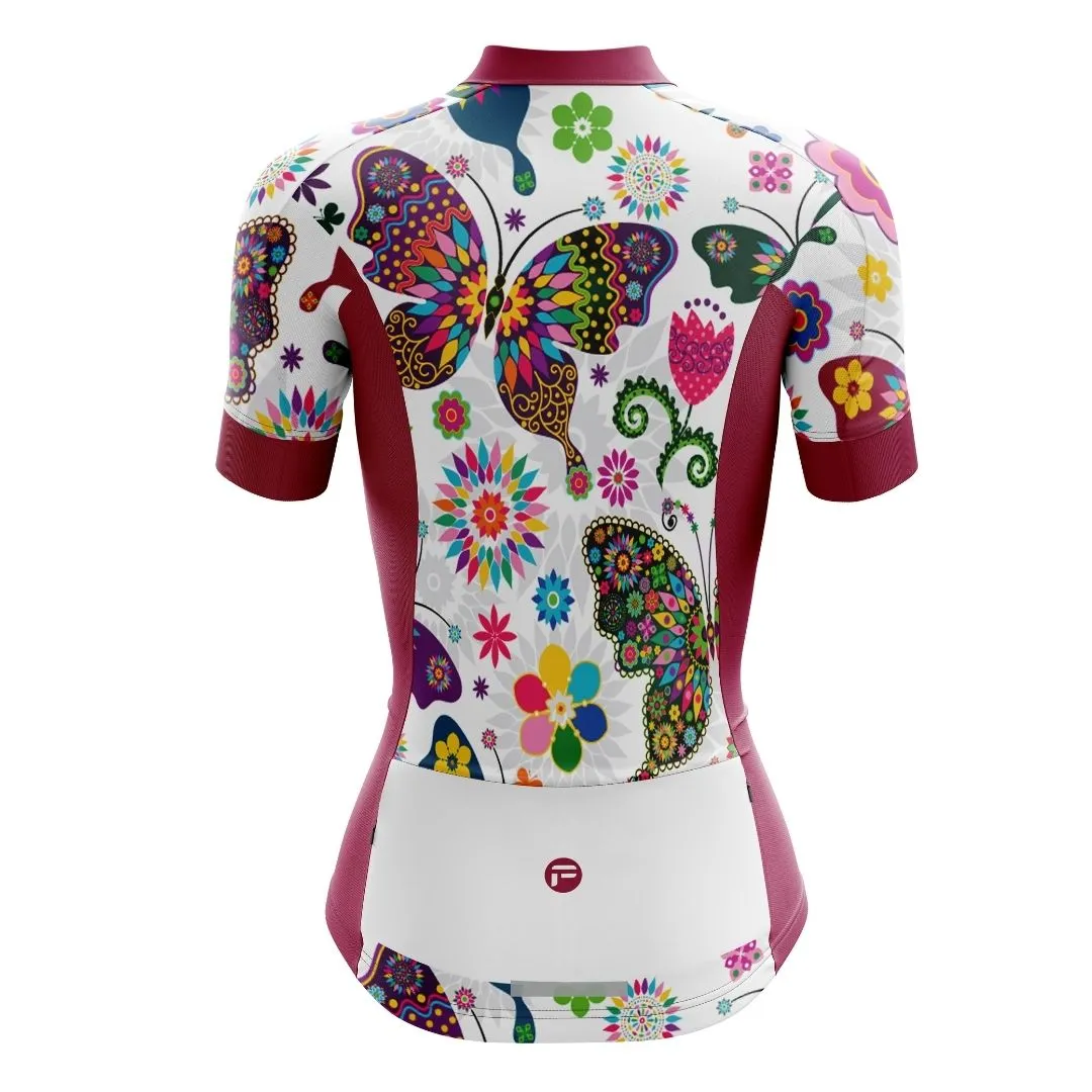 New! Butterfly Flutter | Women's Short Sleeve Cycling Jersey