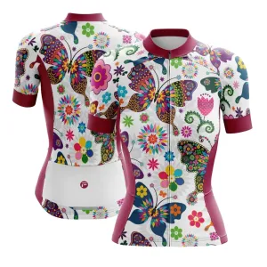 New! Butterfly Flutter | Women's Short Sleeve Cycling Jersey