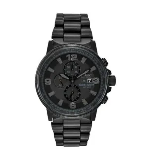 Nighthawk Black Ion-Plated Stainless Steel with Chronograph & Tachymeter by Citizen