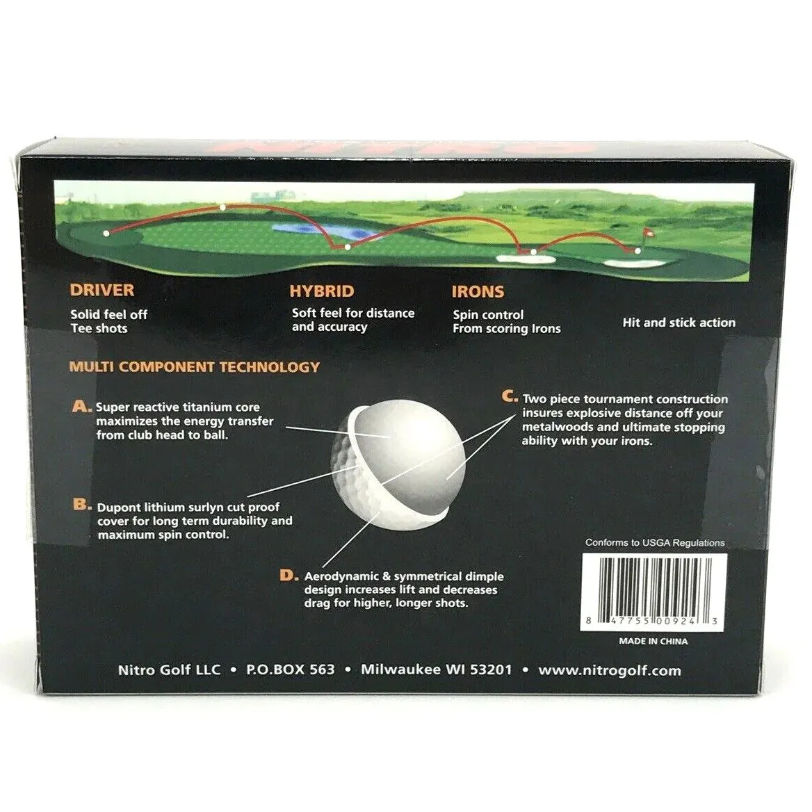Nitro Ultimate Distance Golf Balls, Red, 12 Pack
