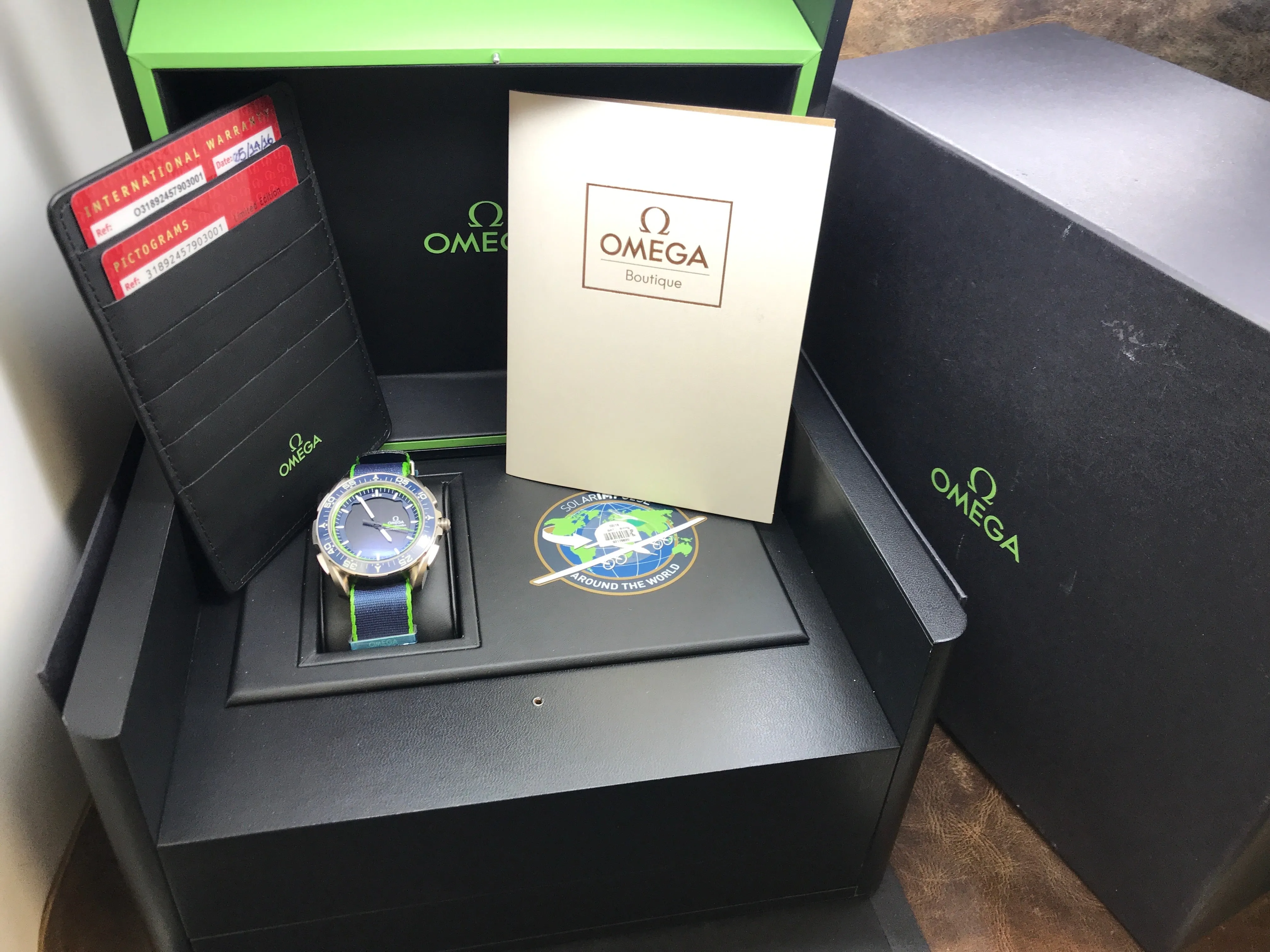 Omega Skywalker X 33 Chronograph 318.92.45.79.03.001 Blue with black digital display Dial Quartz Men's Watch