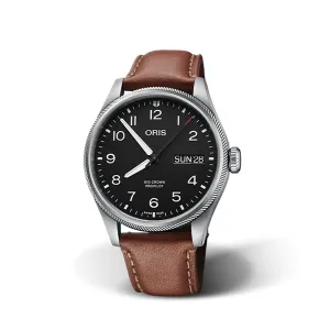 Oris Big Crown ProPilot Big Day Date - Black Dial & Brown Strap